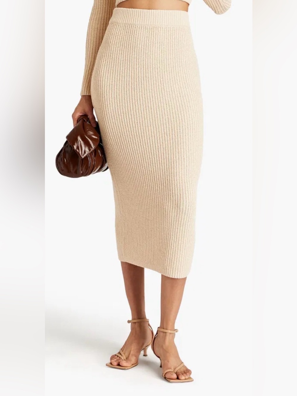 A.L.C. Cream Knit Skirt